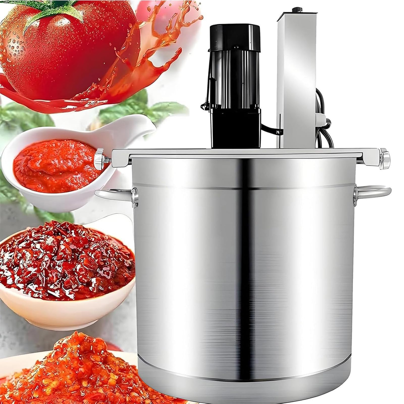 Joyfitness Automatic Stirrer For Cooking, Commercial Sauce Mixer Machine, 20l/40l/60l Capacity With Double Scrapers, Adjustable Stirring Speed, Stainless Steel Construction, Thickened Pot