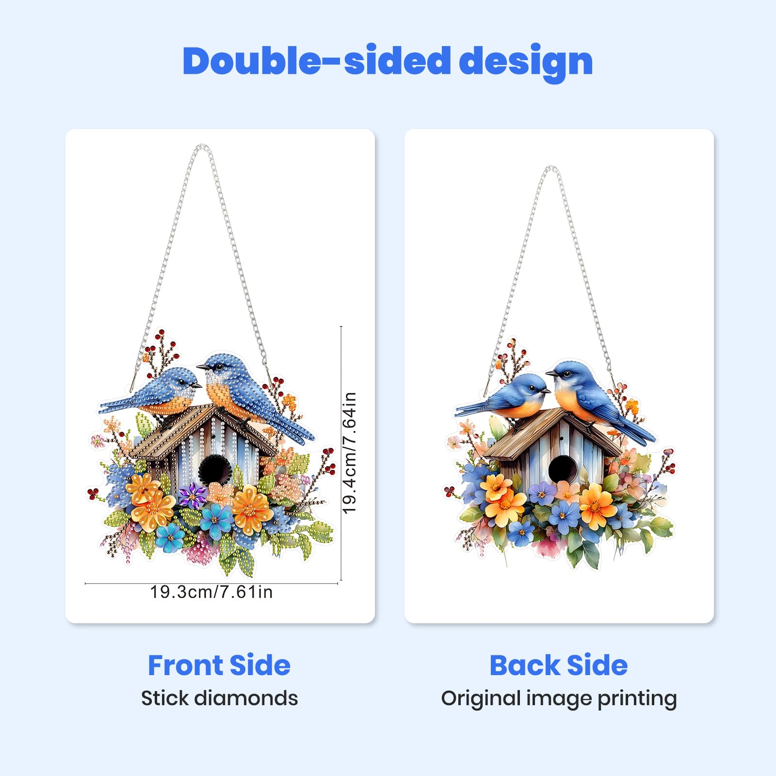 Diamond Painting Engelfensterbild - Segnender Hausengel 15.8x19.8cm