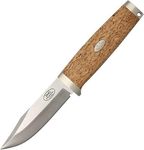 Miniatura 1 de Fallkniven SK1 Cuchillo fijo de borde fino con mango de abedul rizado, color marrón
