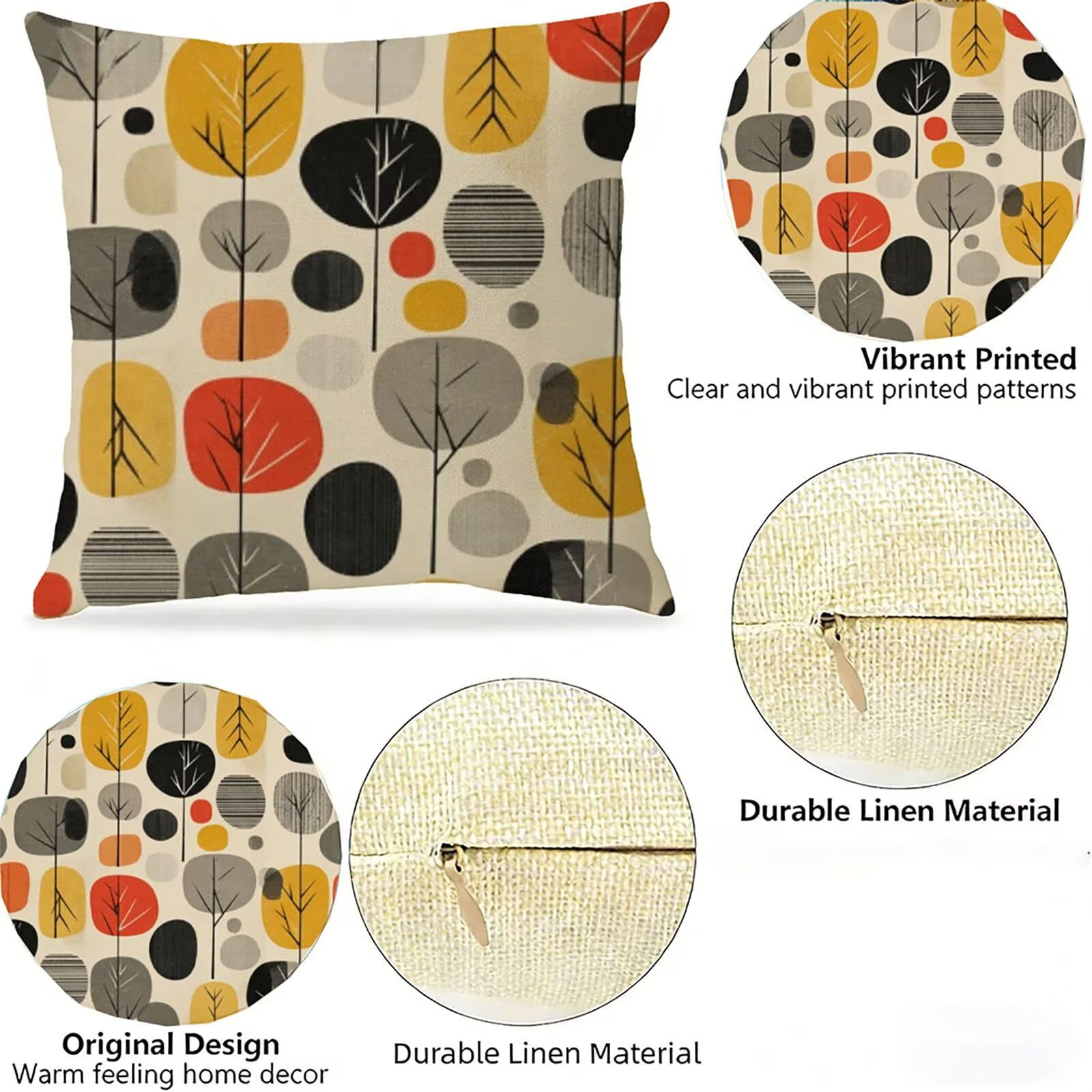 Générique Housse Coussin Exterieur Impermeable 55x55cm Couleur Orange Décoratif Taie d'oreiller Decoration Botanique Housse de Coussin Exterieur Impermeable pour Salon de Jardin Lot 2. P-4867