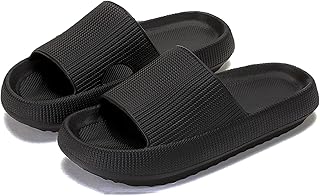 rosyclo Cloud Slippers for Women and Men, Pillow House Slippers Shower Shoes Indoor Slides Bathroom Sandals, Ultimate Comfort, Lightweight, Thick Sole, Non-Slip, Easy to Clean Recycled Claim Standard 100