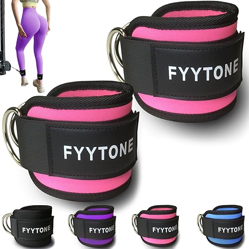 Correa de tobillo (par) para máquina de cable, tobillo para patadas, extensiones de piernas, ejercicios de la parte inferior del cuerpo,