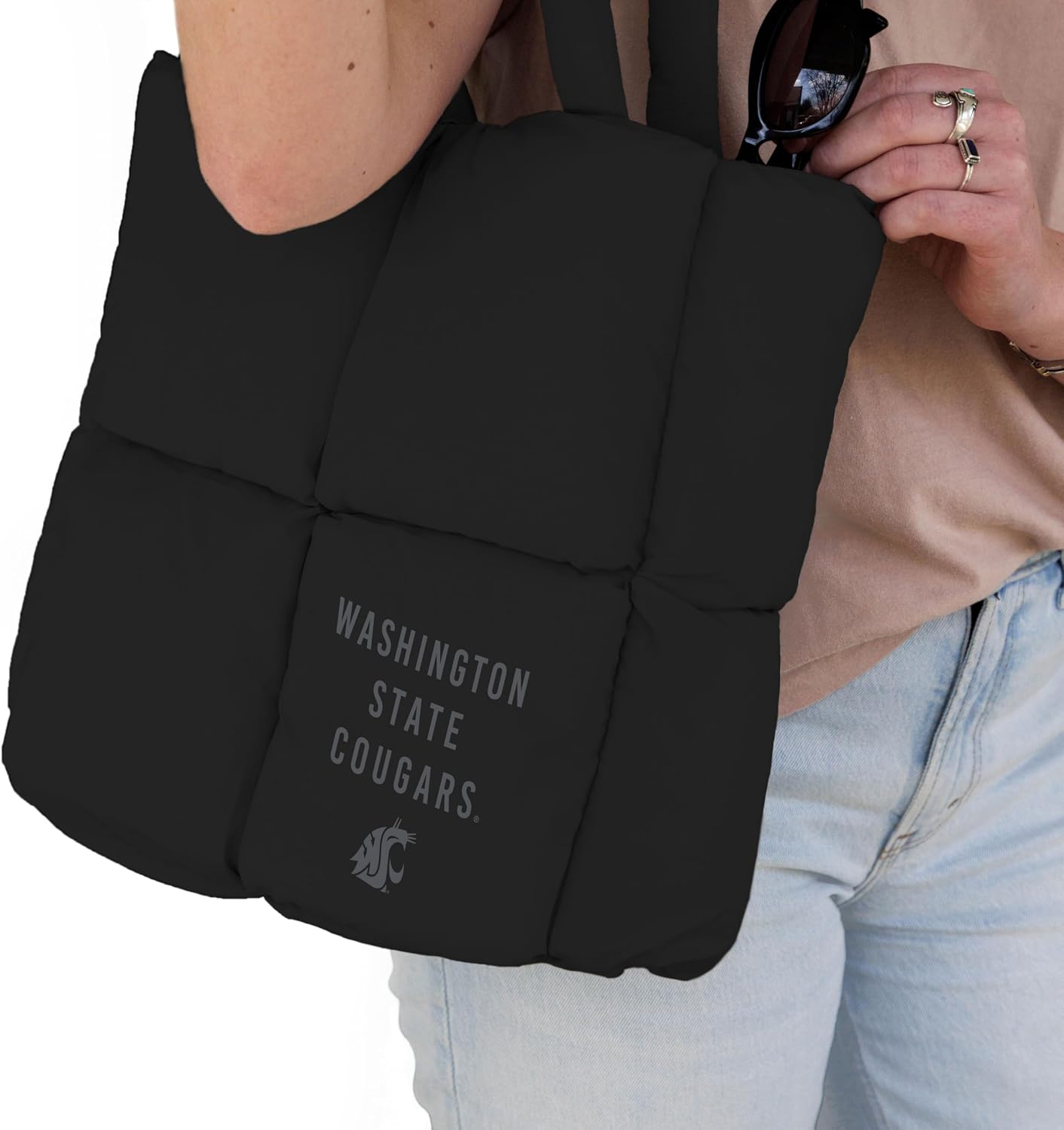 Logo Brands Stylish & Fashionable-Plush Puffer Exterior-Spacious Interior