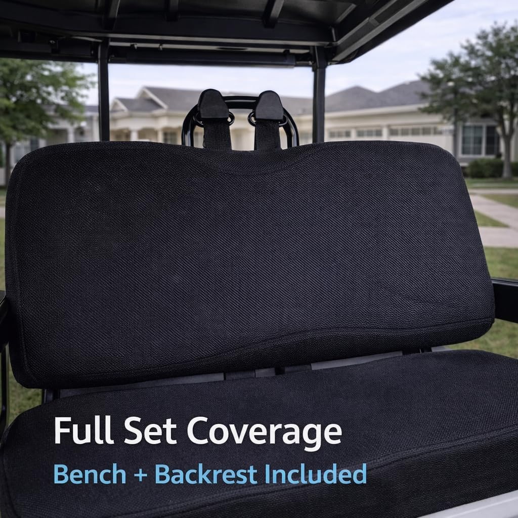 CoolFlow Seat Covers Compatible with Evolution D5 | Breathable Cooling Mesh, Stay Cool & Dry | Full Set Bench & Backrest, Black image 3