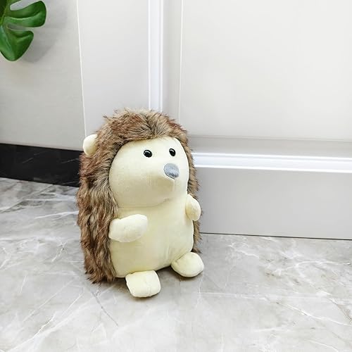 Tope de puerta interior Topes de puerta de tela para animales decorativos (erizo beige)