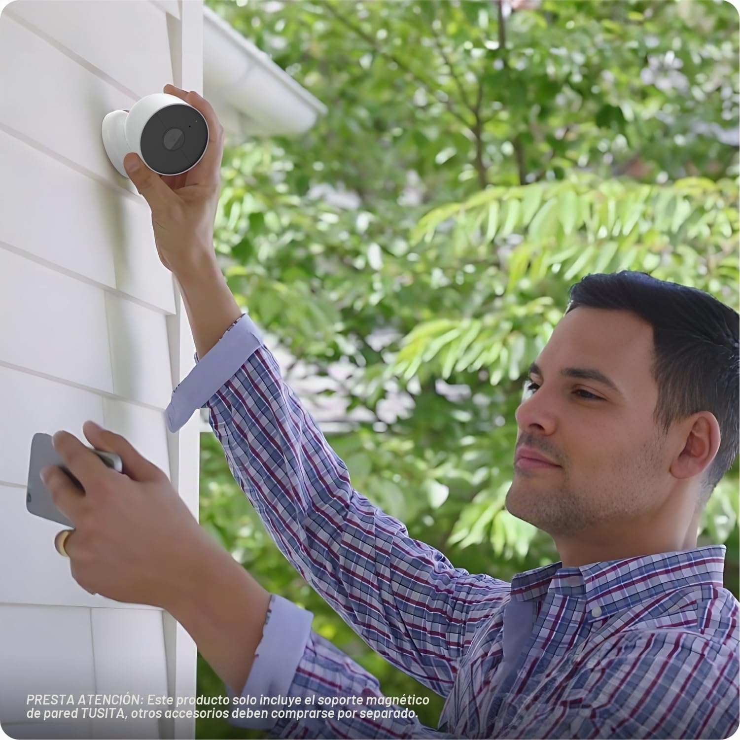TUSITA Soportes de Pared Magnéticos Compatibles con Google Nest CAM Exterior o Interior 2nd Generación Cámaras, 2 Pieza