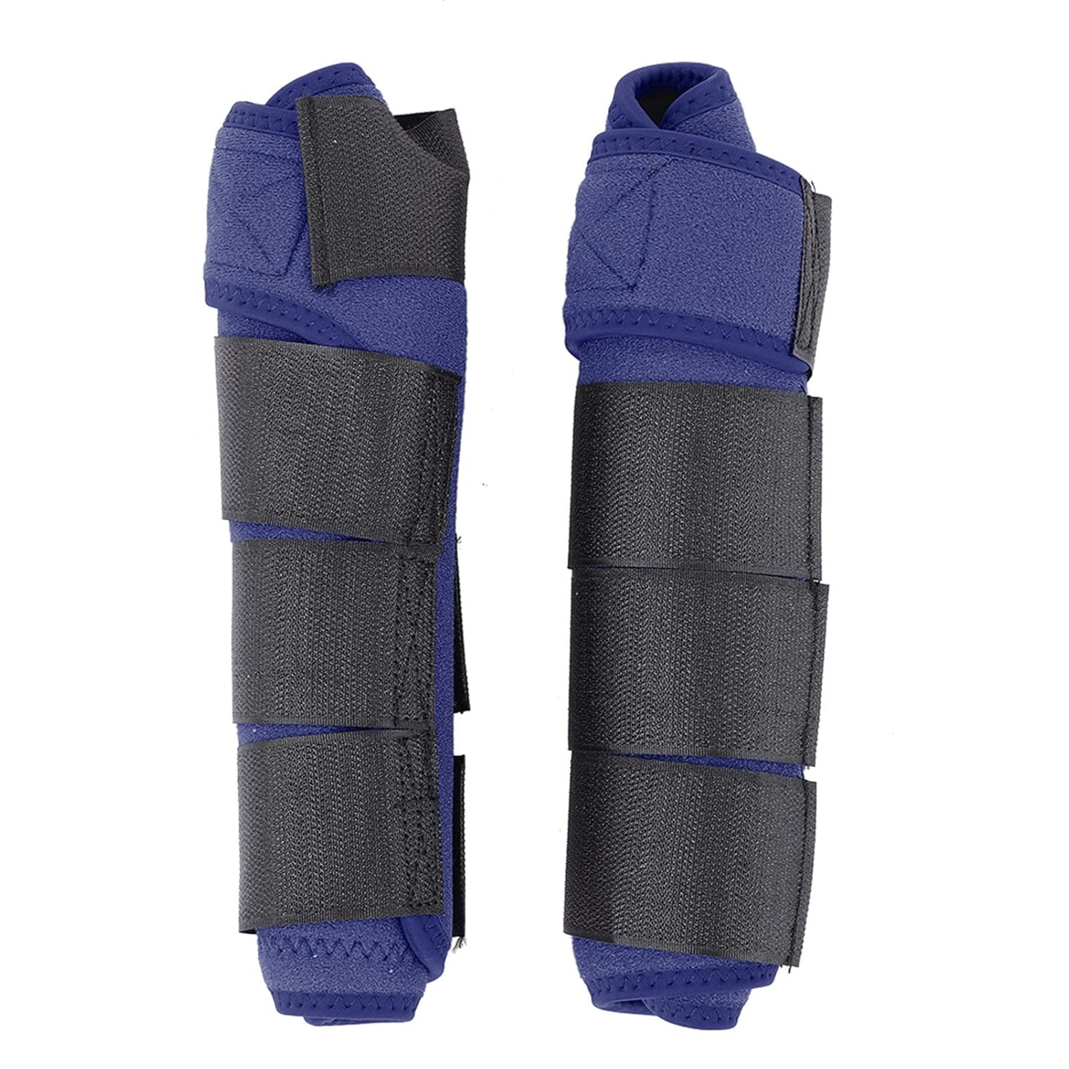 Drfeify Horse Support Boots, Adjustable Leg Wraps with Elastic Fabric, Dark Blue, 10.2 x 9.4 x 5.1 inches, Breathable Tendon Protection for Swelling Reduction
