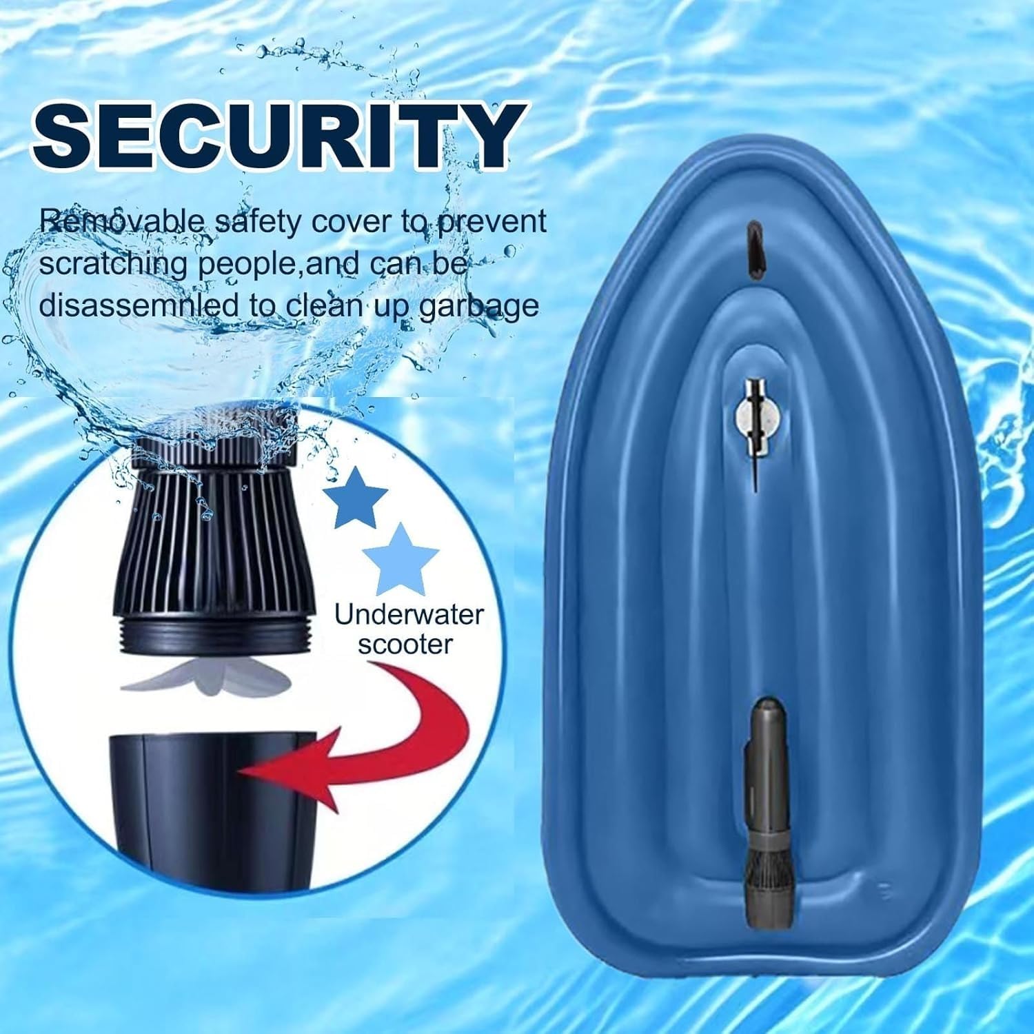 Bateau gonflable électrique avec moteur, batterie rechargeable, jet ski portable et moteur pour adultes et enfants, plongée, natation, kayak (batterie non amovible)