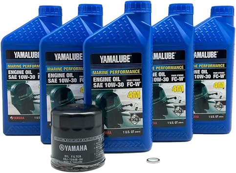 Yamaha Yamalube Watercraft 10W-30 Oil Change Kit, #LUB-MRNMR-KT-10
