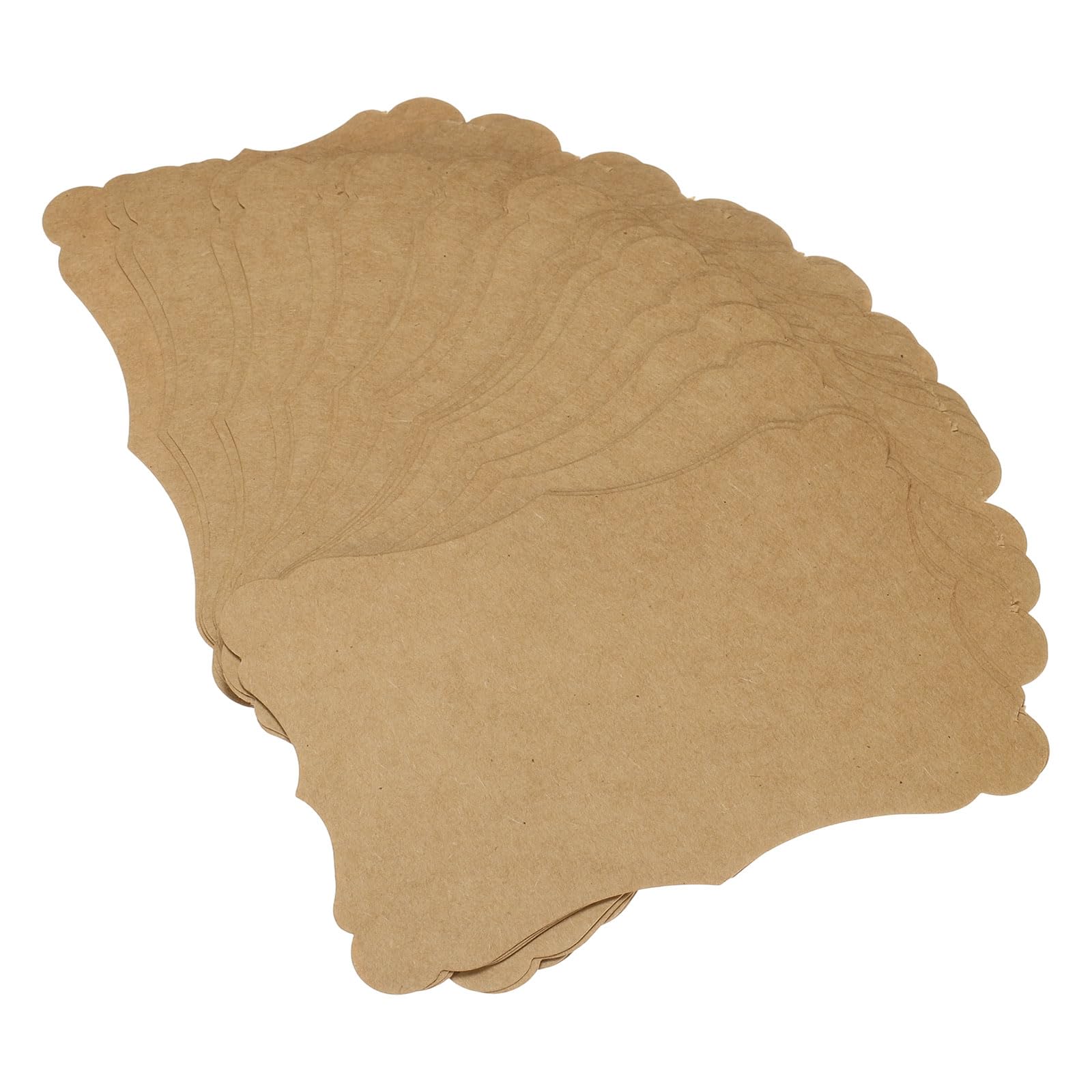 sourcing map 30Pcs Blank Kraft Cards Cardstock, 8.5 x 6cm Thick Brown
