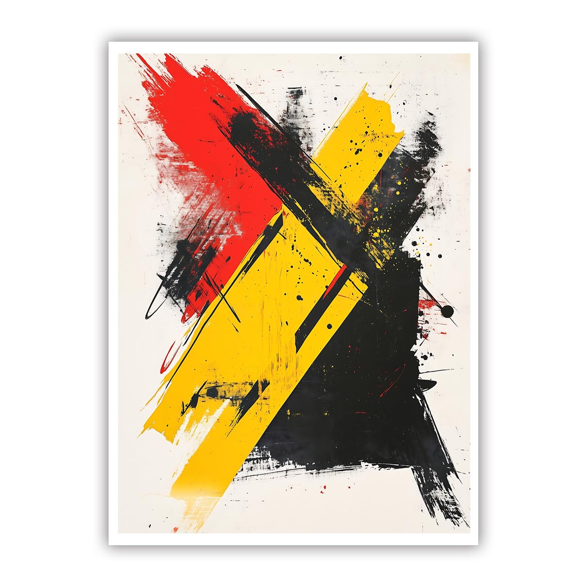 OSHIONARTE Abstract Expressionism Wall Art Poster Colorful Minimalist Canvas Print Mid Century Modern Large Printed Wall Decor for Game Room 80x105cm Frameless