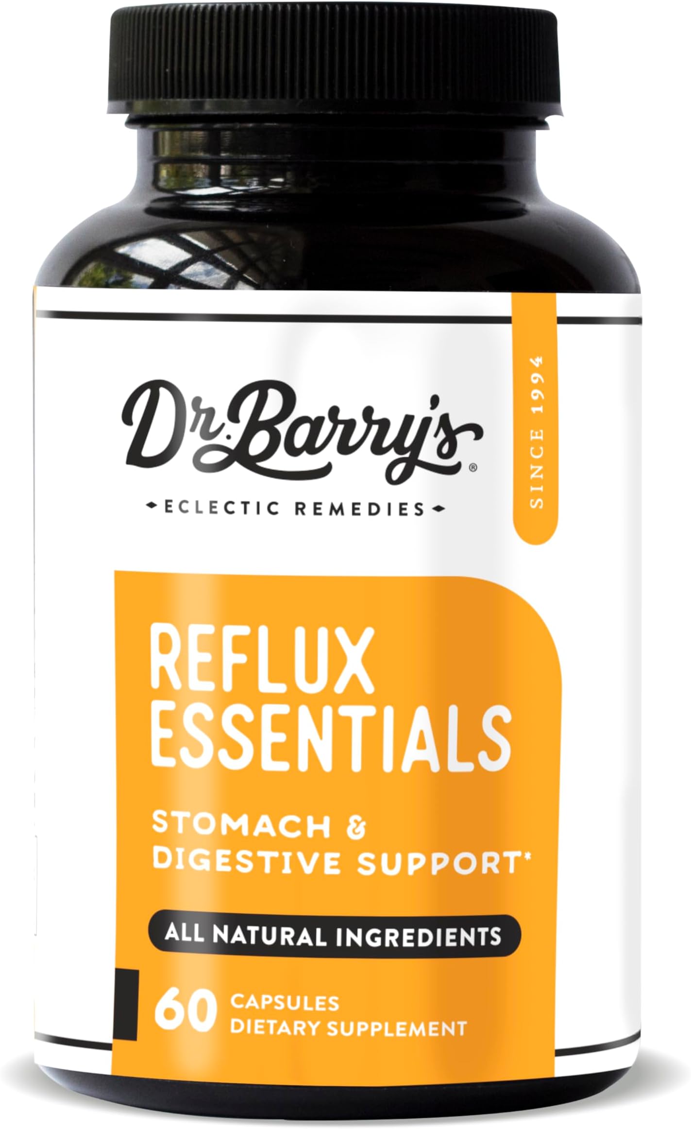 Reflux Essentials - Natural Support for Digestive and Stomach Health, 60 Capsules - 30 Day Supply (1)