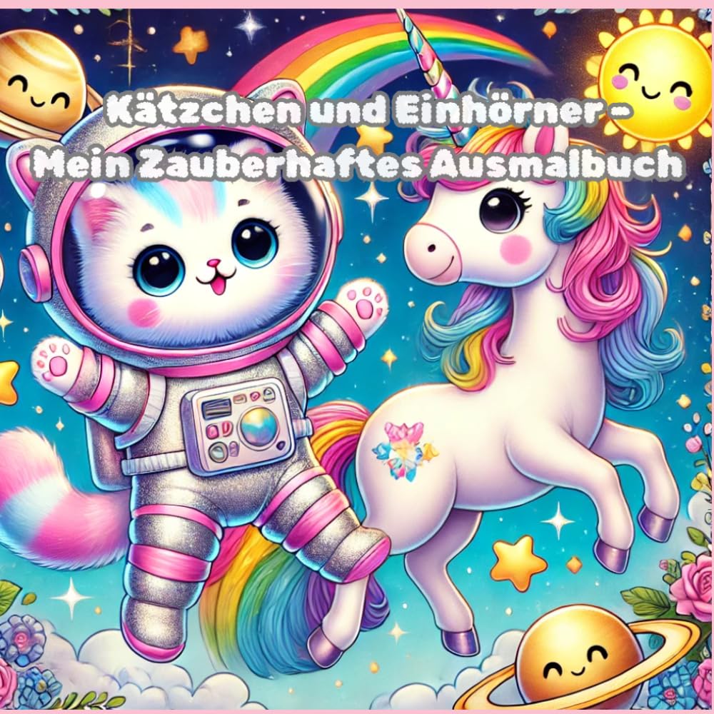 Kätzchen und Einhörner - Mein Zauberhaftes Ausmalbuch: Ein Malbuch für Kinder von 4-8 Jahren voller süßer Ausmalbilder mit Einhörnern & Kätzchen