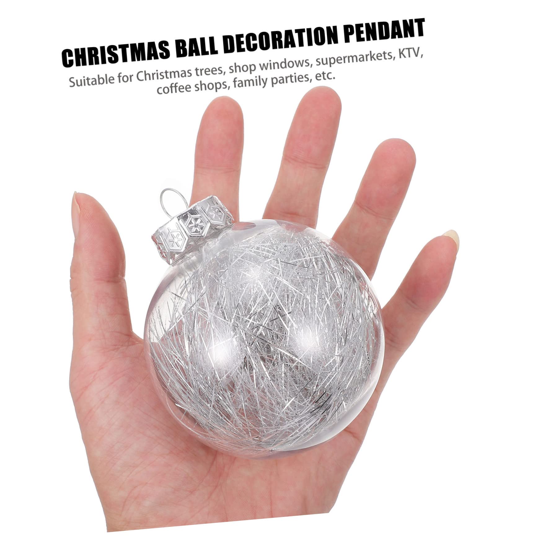 Zerodeko 1 Caja Colgante Bola de Navidad Colgantes de árbol de Navidad con Purpurina Decoraciones de Ceremonia de Boda Cafeteria Colgantes navideños Decoraciones de Boda Ornamento Decorar