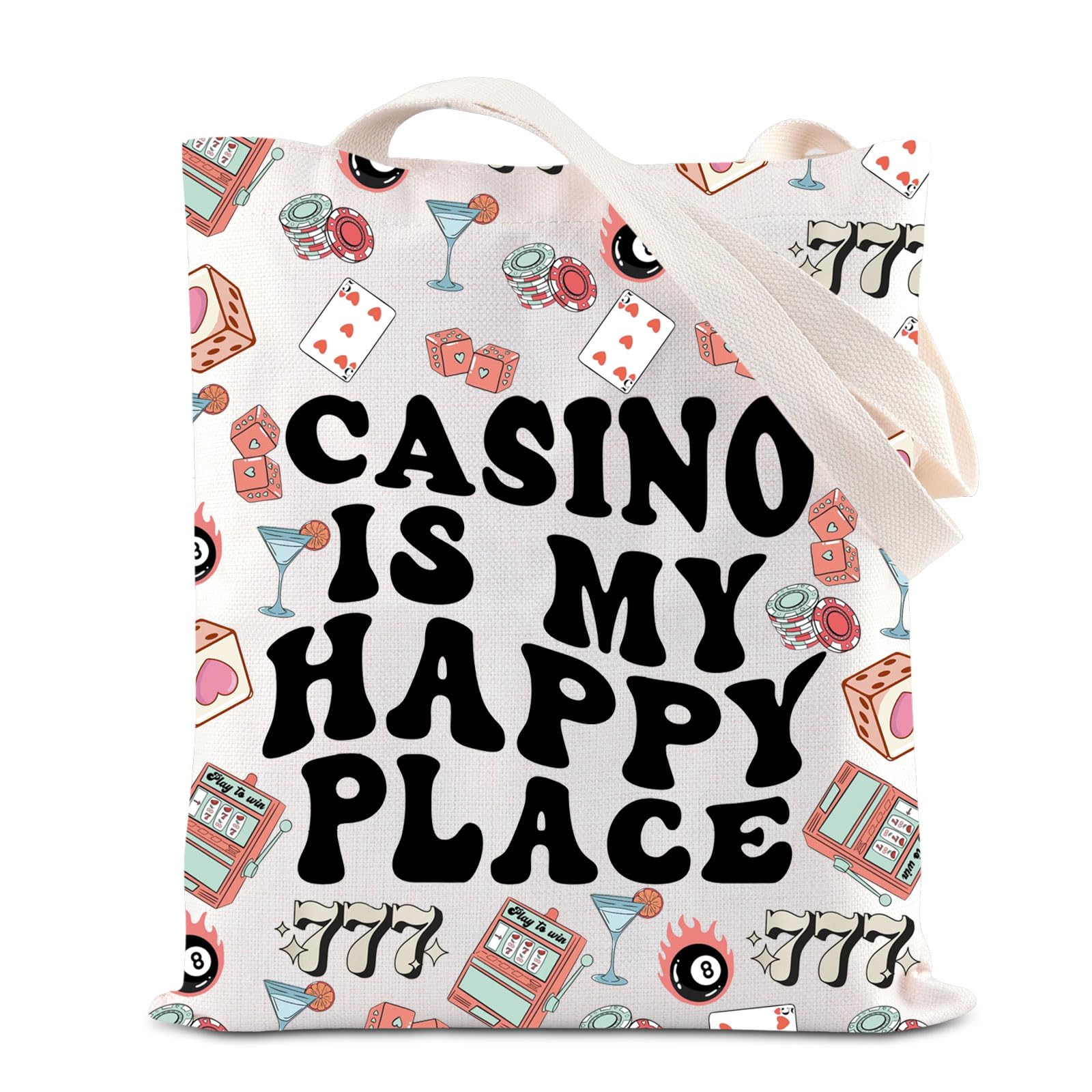 ENSIANTH Casino Player Gift Poker Player Hangbag777 Slot Machine Tote Bag Casino Gambler Bag Gambling Lover Gift