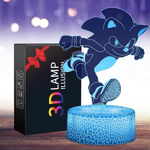 Lámpara de juguetes de anime 3D regalos de 16 colores que cambian con control remoto y táctil regalo perfecto para decoración de habitación de niños