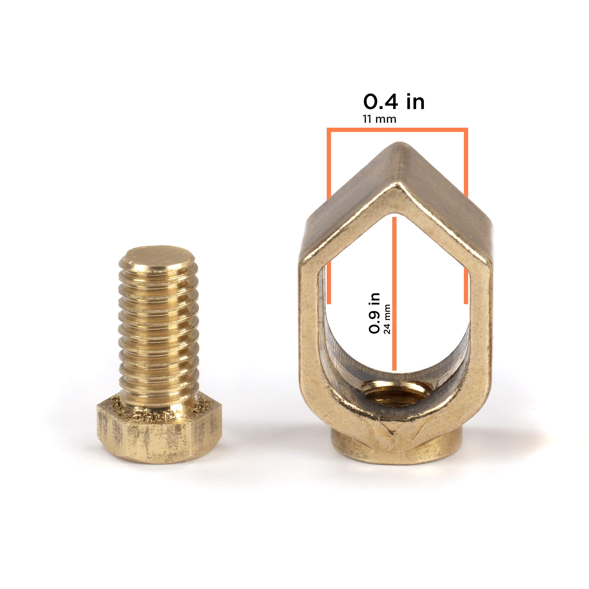 THE CIMPLE CO Kupfer-Erdungsklemmen, 1,6 cm (5/8 Zoll), Erdungsstangenklemmen für Erdungsdraht, Stangen, Bewehrungsstäbe, Zählerkästen, Rohre, CATV, UL-gelistet für direkte Verlegung und elektrische