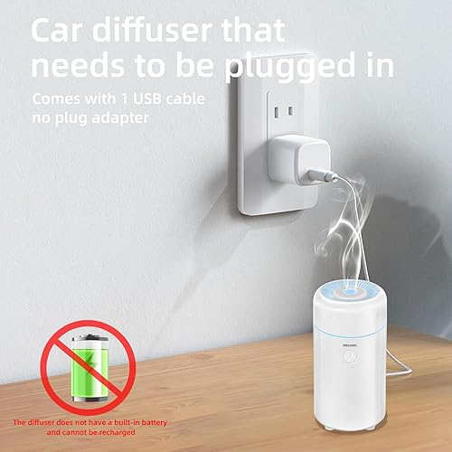 Miniatura 2 de Difusor de aire para automóvil de 100 ml, difusor de aceite esencial de niebla fresca con cambio de color de 7 LED, adecuado para el automóvil