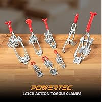 Vista 7 de POWERTEC 2 abrazaderas de palanca, capacidad de sujeción de 400 libras, cierre de acción ajustable 4002 para ahumador, caja de herramientas
