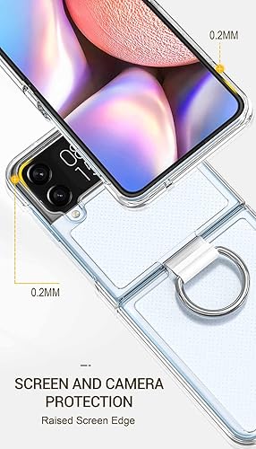 Miniatura 4 de Niopiee Funda para Samsung Galaxy A53 5G, delgada, transparente, a prueba de golpes, con soporte de cristal templado, protector de pantalla de