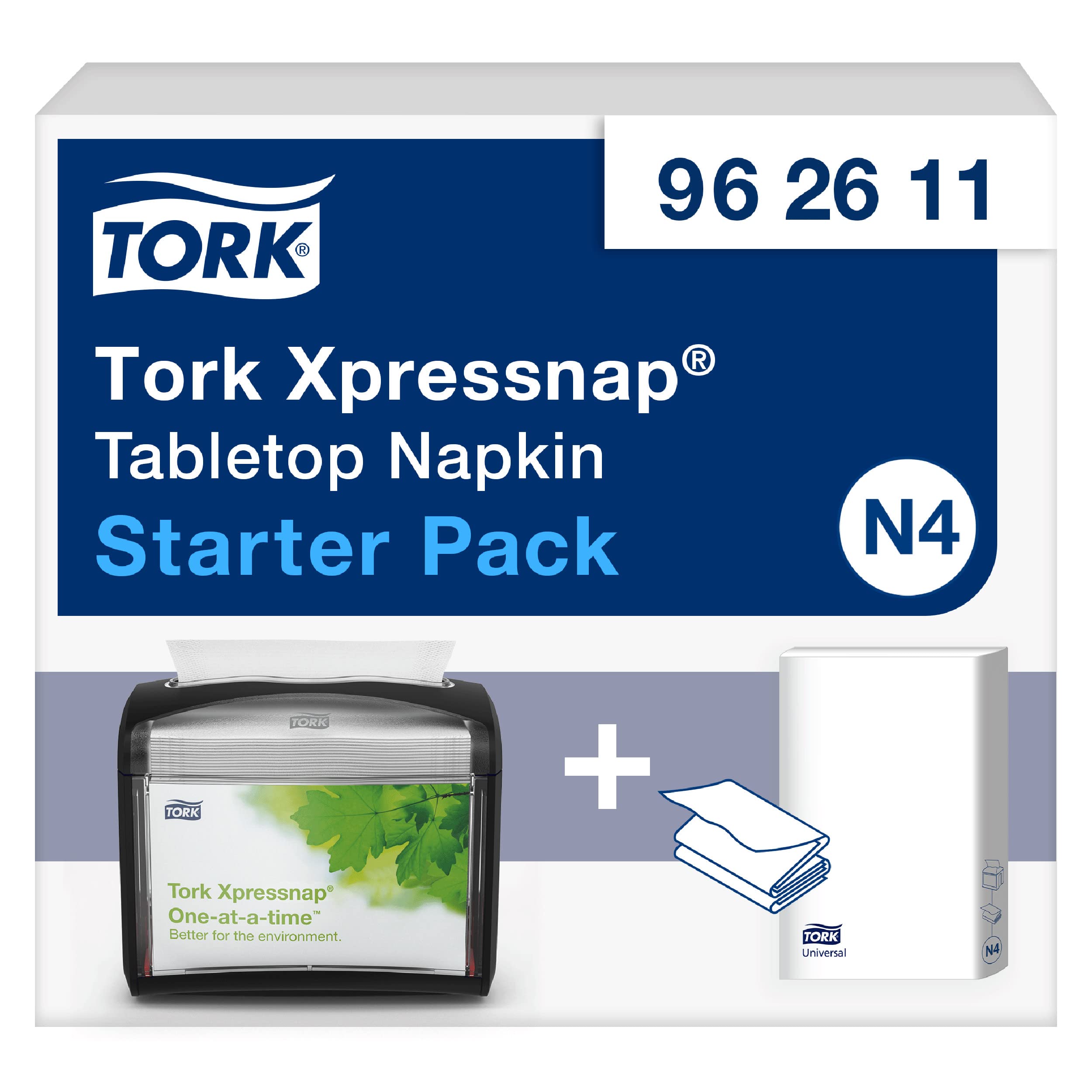 Tork962611 Xpressnap Interfold Dispenser Napkins, Paper, White