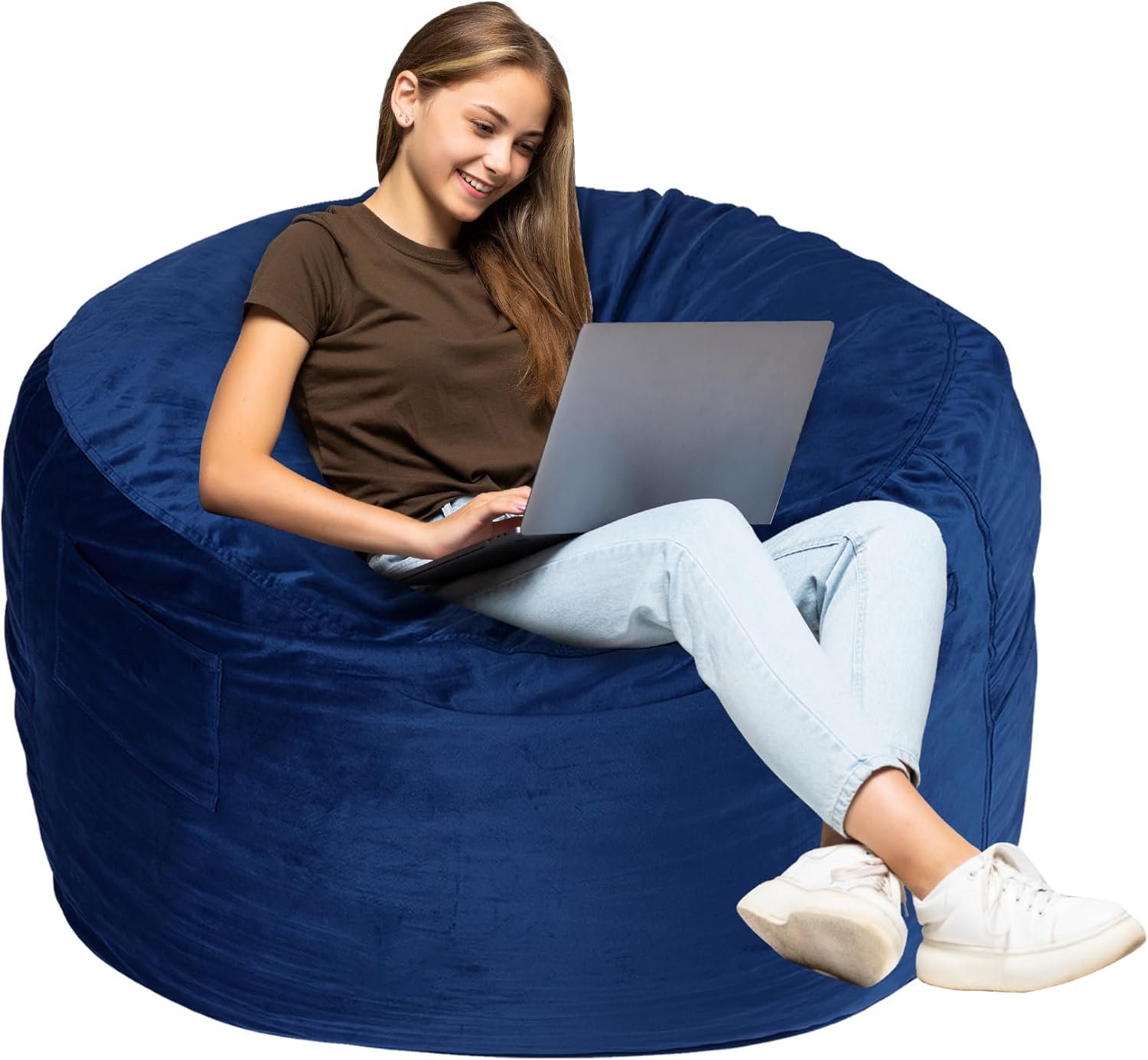 SIMFLAG 3Ft Bean Bag Chair, Memory Foam Filling Bean Bag