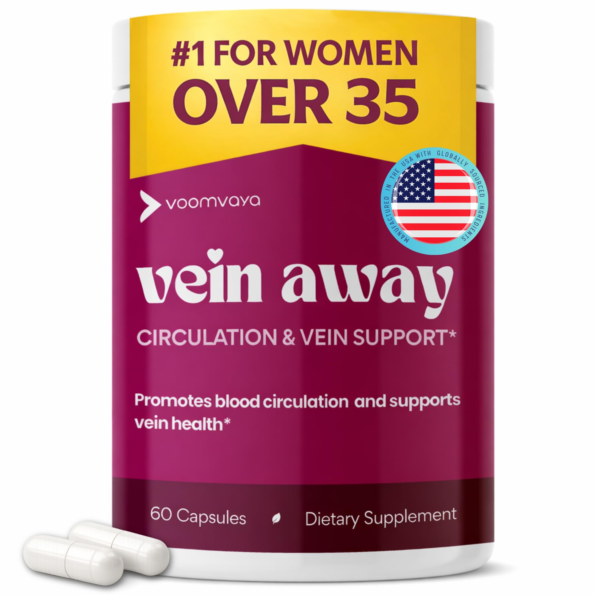 Amazon.com: VoomVaya Vein Away – Blood Circulation & Vein Support