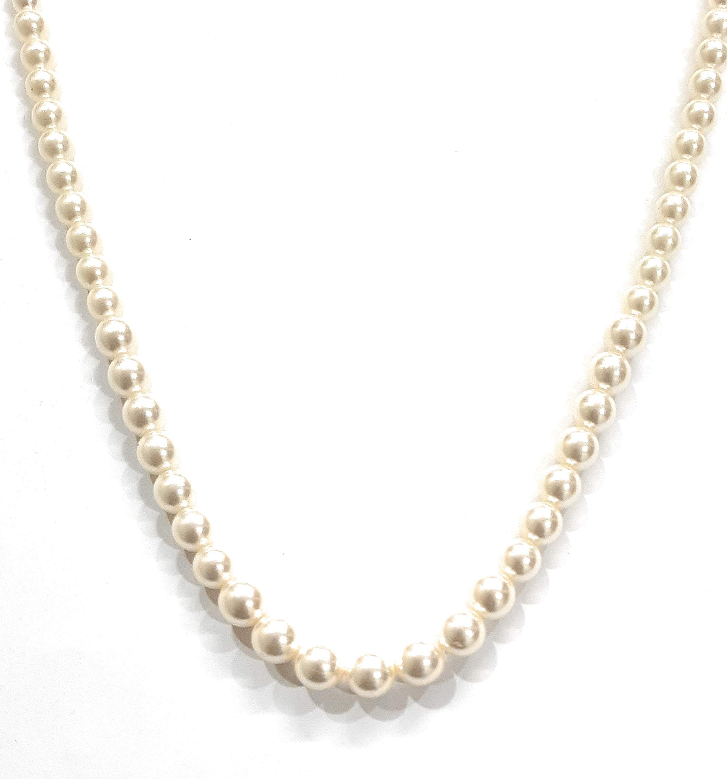 Moteeya artificial off white shell pearls tapering mala (strand) for women