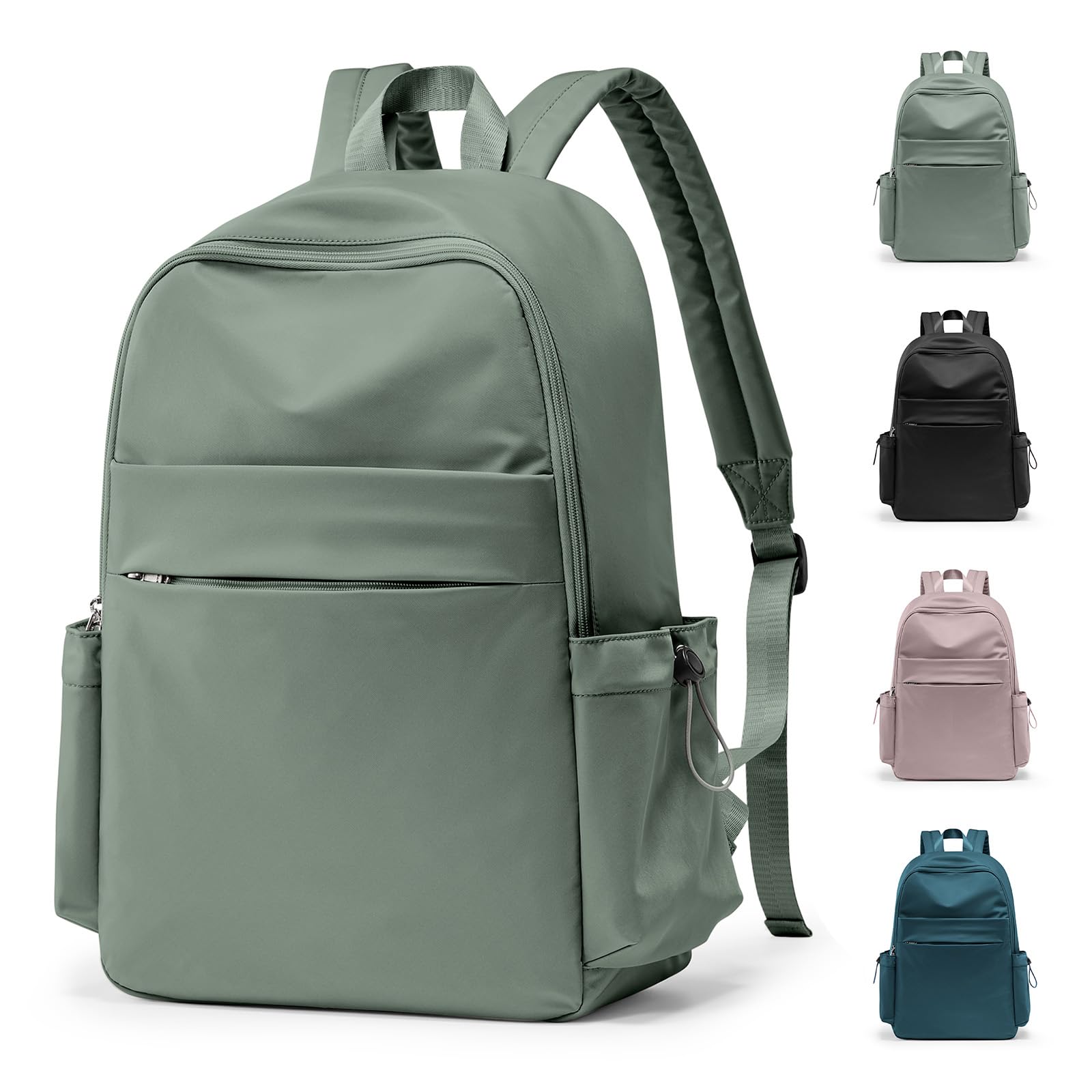 HYC00 Schulrucksack Damen Causal Travel Schultaschen 14 Zoll Laptop Daypack Bookbag für Teenager Mädchen Boys College-Rucksack Leichter Rucksack Wasserabweisend Bookbag Men Work Daypack,Grün