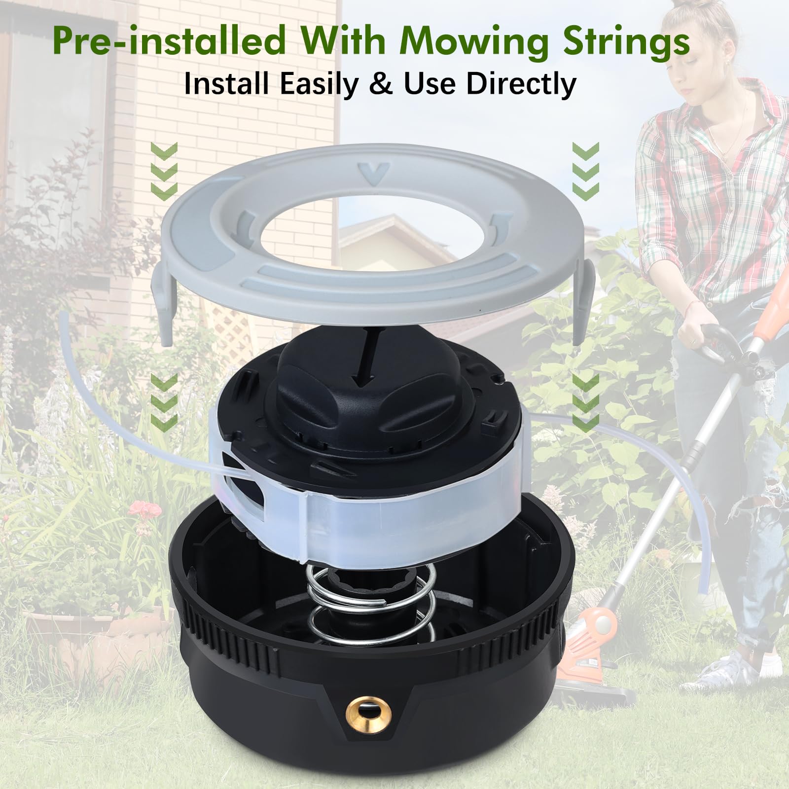 Haishine Cabezal C3-2 Para Desbrozadoras STIHL FSA 57 FSE 52, 2 Cabezales De Hilo Jrisbo AutoCut C 3-2 Para Desbrozadoras FSA57 Y FSE52, Accesorios Para Cabezales De Desbrozadora C3-2