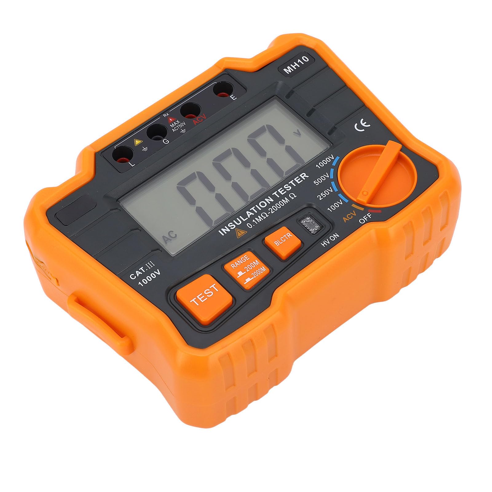 Megohmmeter, Digital Insulation Tester Meter LCD 1999 Counts for Measurement