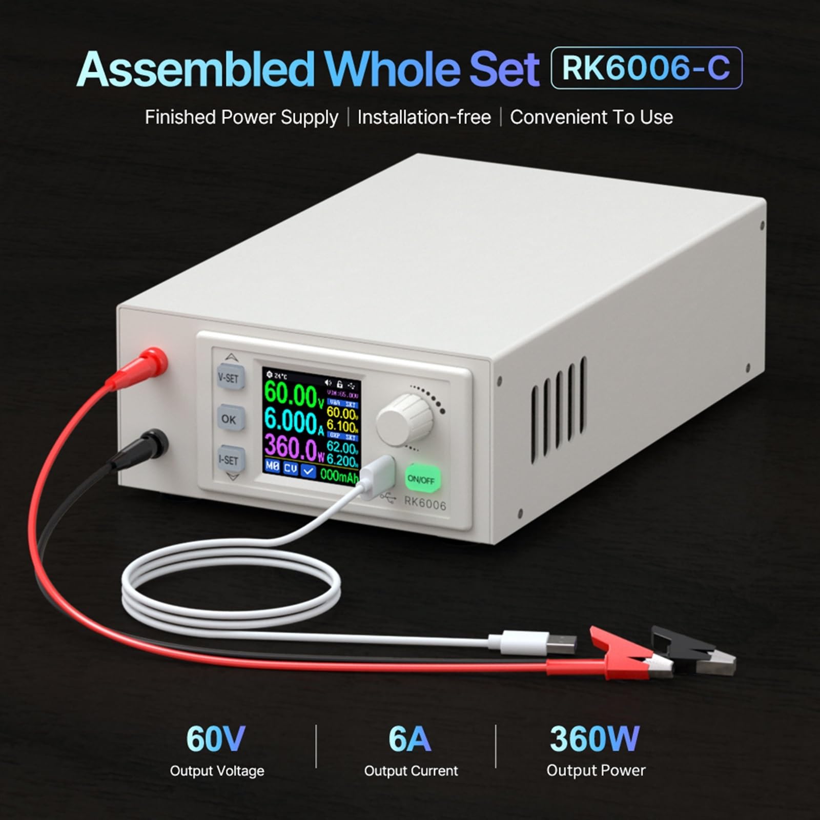 Générique RK6006-C 60V 6A Alimentation de Banc de Tension réglable AC à DC à 4 Chiffres