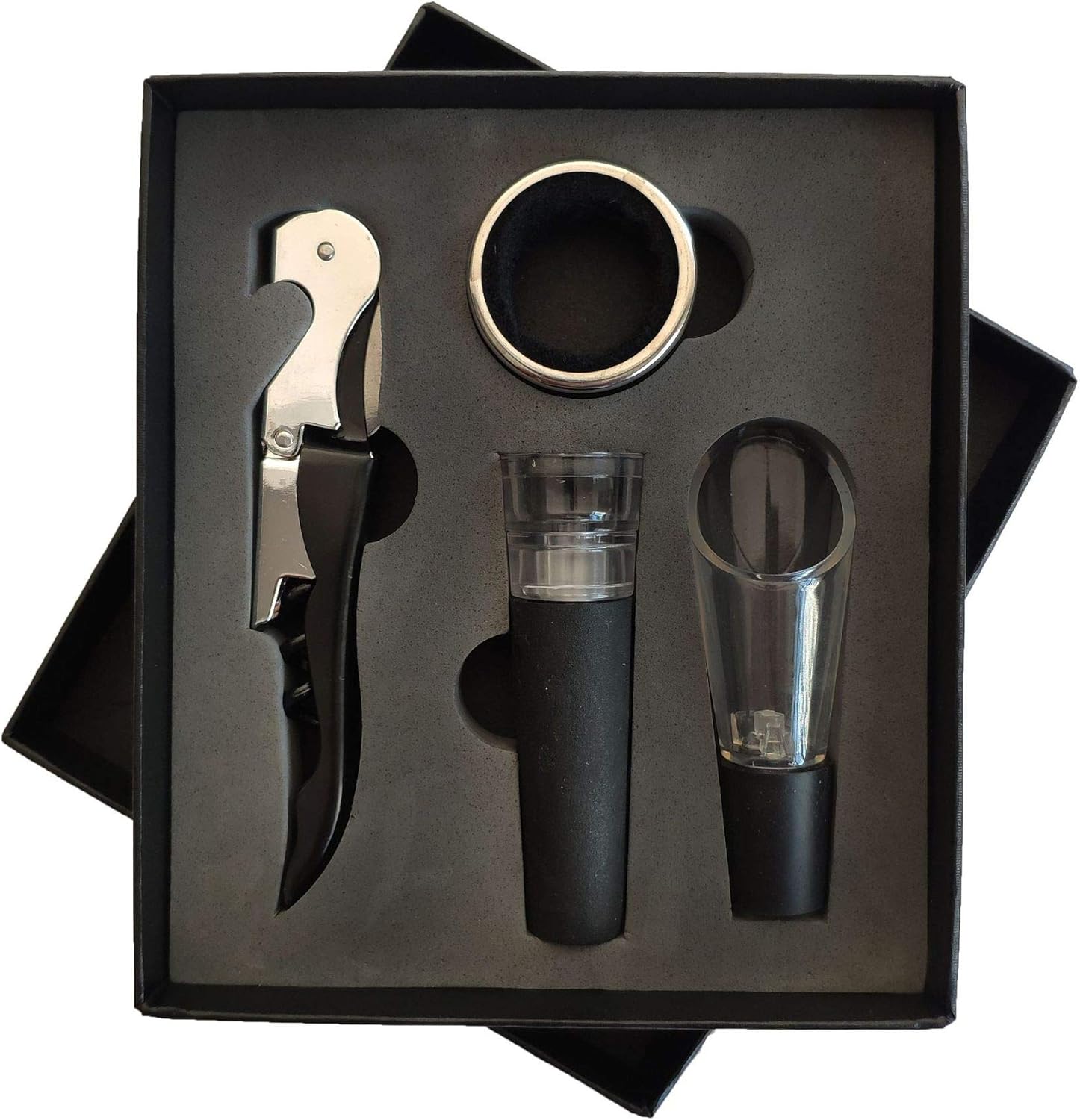 4PCS Wine Opener Set Waiters Corkscrew with Foil Cutter and Bottle Opener Iron Wine Bottle Opener Accessories Tool Wine Key 4.7 inches in Length for Women, Men, Wine Lovers