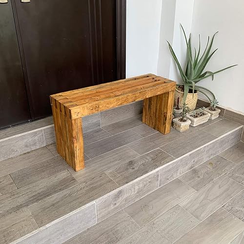 Miniatura 9 de Banco para 2 personas al aire libre, estilo vintage hecho a mano, resistente y hermoso.