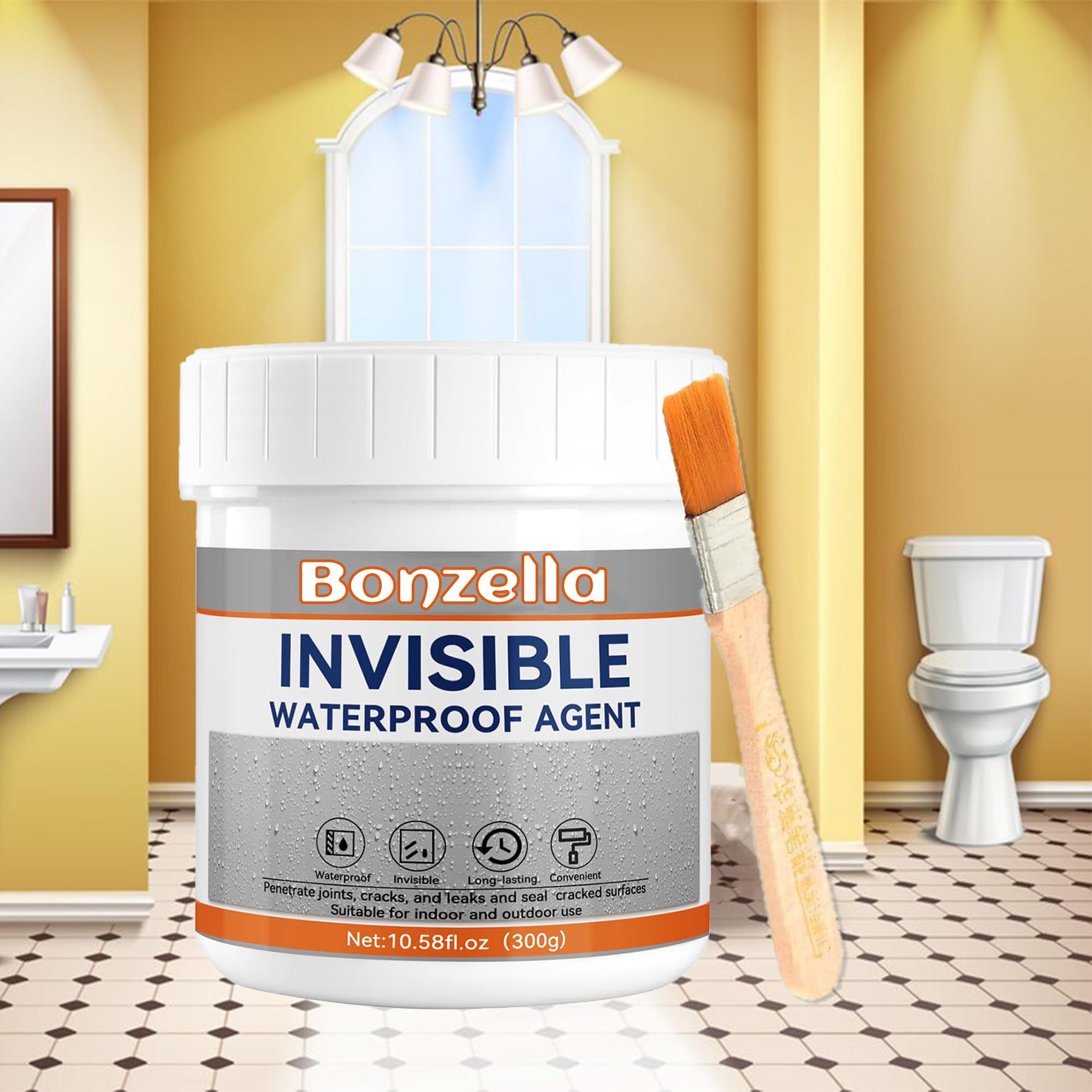BONZELLA Crack Seal Glue 300g with Brush,Invisible Waterproof Anti-Leakage Agent,Roof Water Leakage Protection Solution For Pipes,Walls,Tiles,Window,Waterproofing Insulating Epoxy Resin Sealant Glue (B0CCJ4LVBH) Amazon Price History, Amazon Price Tracker