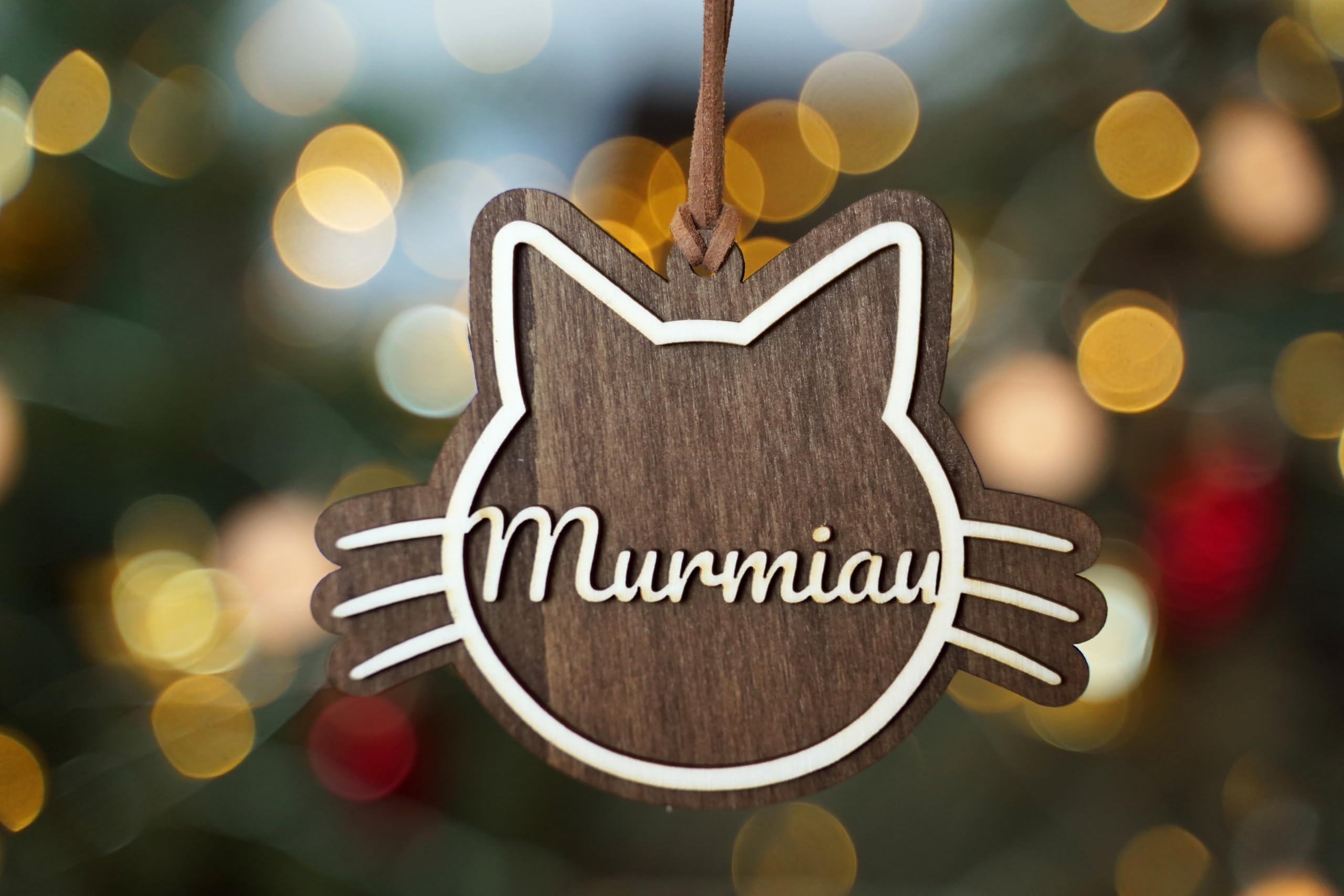 Bola de Navidad Personalizada en Relieve para Mascotas (1, Gato)