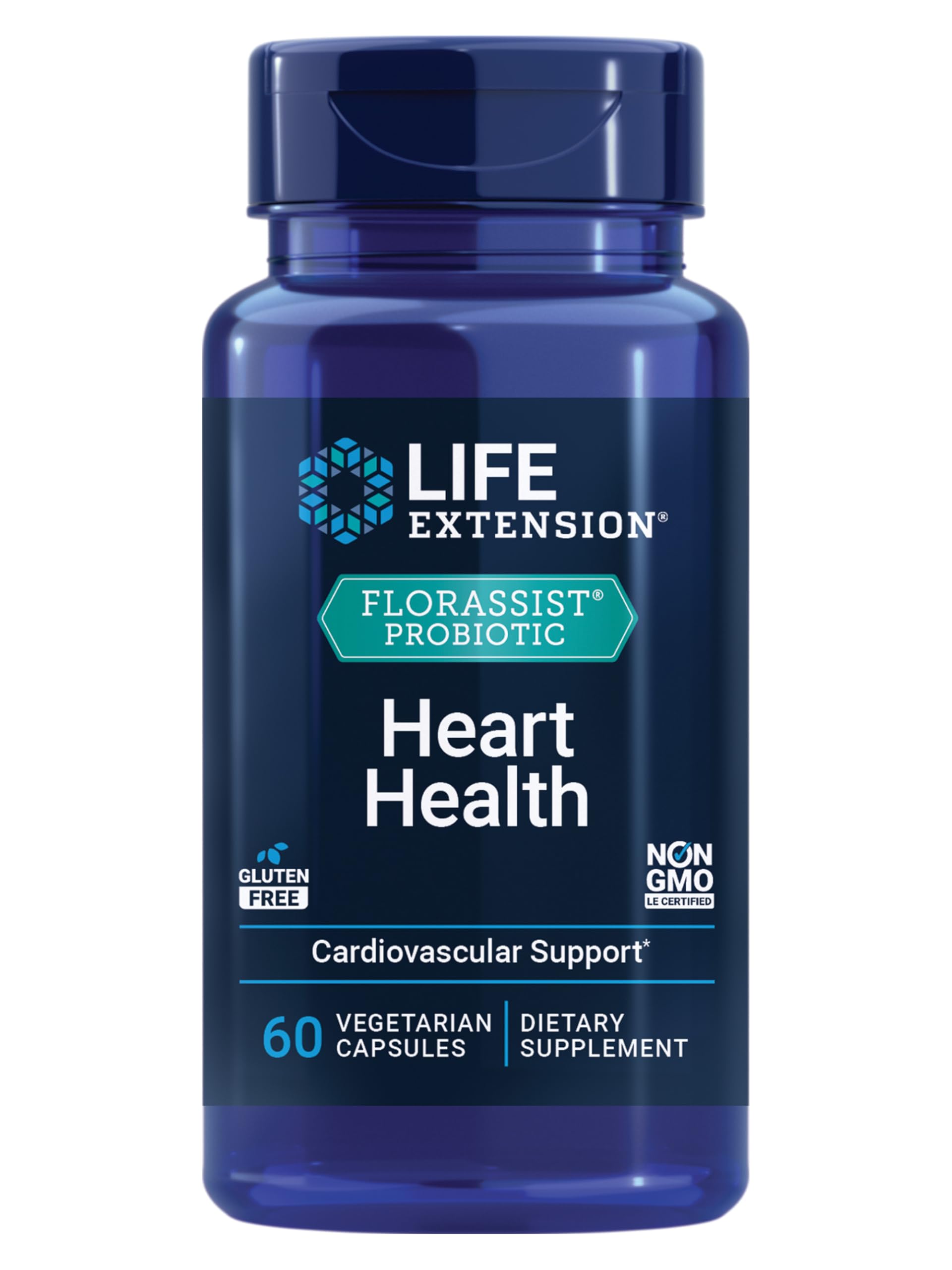 Life Extension Florassist Heart Health Probiotic, 60 Vegetarian Capsules