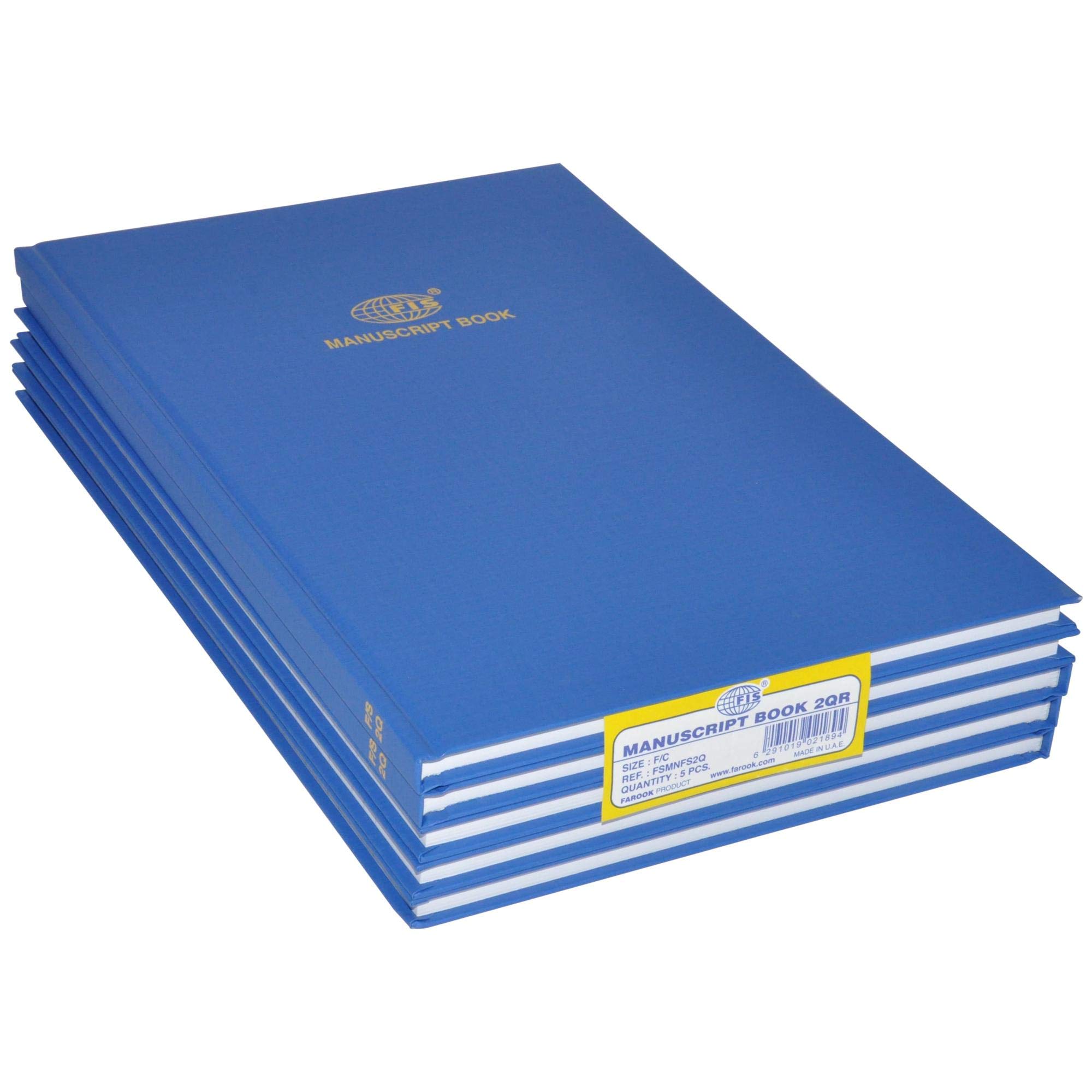 Manuscript Books 8 mm Single Ruled, (Pack of 5 Pcs x 96 Sheets) 2 Quire, Size - FSMNFS2Q