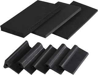 DCT Contour Detail Sanding Grip Pad Wedge Block 8-Pack Set – Flexible Soft Rubber and Foam Sponge Sand Pads Kit for Wood