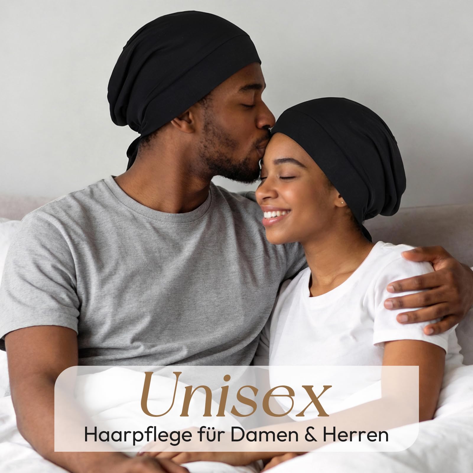 Kiiwah Seidenhaube zum Schlafen, Unisex Bambusfaser Schlafhaube Seide, Verstellbare Schlafmütze mit Riemen, Weiche Satin Haarhaube für Die Nacht, Bonnet Haare Silk für Damen Herren