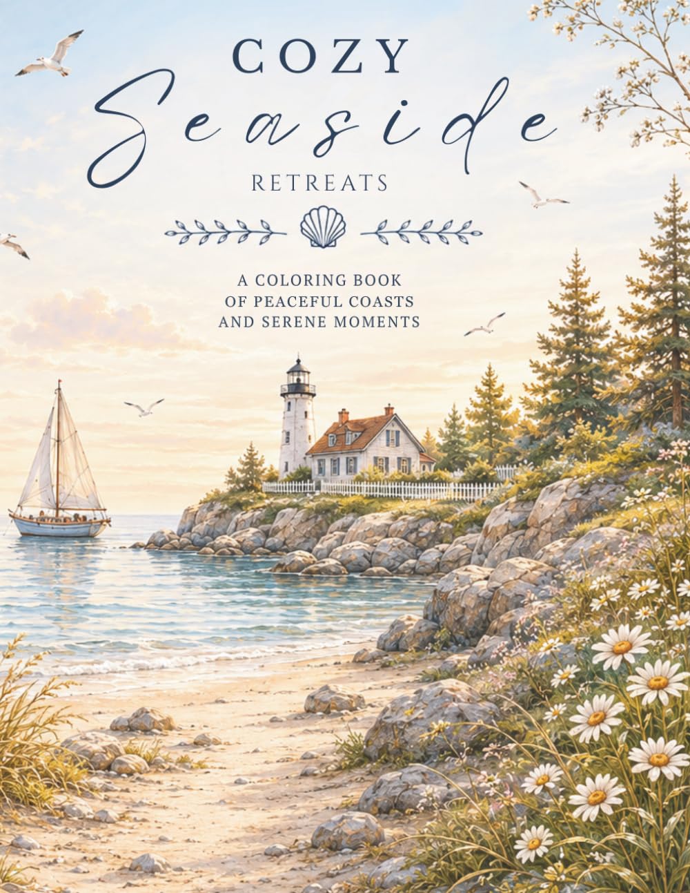 COZY SEASIDE RETREATS - STANDARD EDITION: a adult coloring book (Cozy Retreats Collection - Created by Waldzauber Atelier)