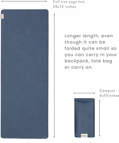 Miniatura 2 de Esterilla de yoga de viaje de 0.059 in  Tapete plegable y ligero  Uso para viajes, mochileros, retiro de yoga, al aire libre, gimnasio, pilates,