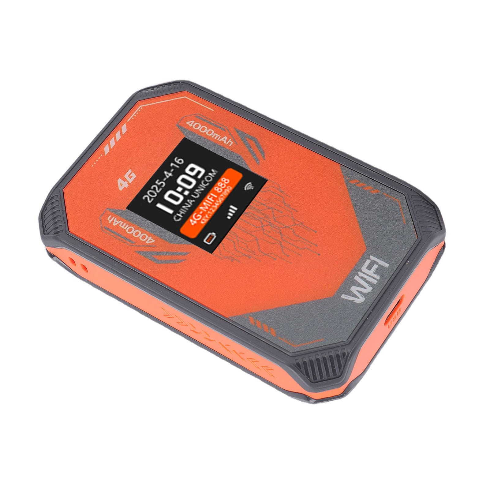 Cryfokt Router Hotspot Mobile, Velocità 300 Mbps Collega 8 Dispositivi Router Wi-Fi Portatile, 4G LTE con Slot per Scheda SIM Display LCD Batteria da 4000 MAh per Viaggi d'Affari
