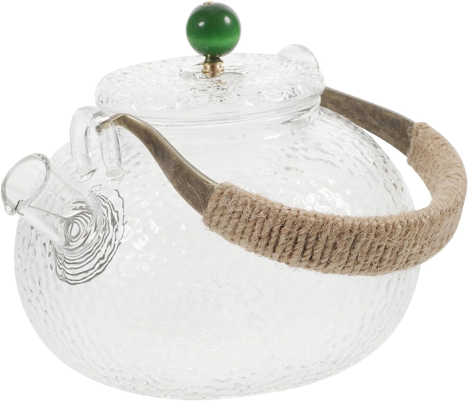 SOLUSTRE Hammered Teapot Vintage Teapot Glass Tea Kettles Glass Coffee Pot Glass Pots Retro Chinese Teapot Boiling Tea Pot Glass Pots for Cooking on Countertop Glass Teapot Countertop Glass