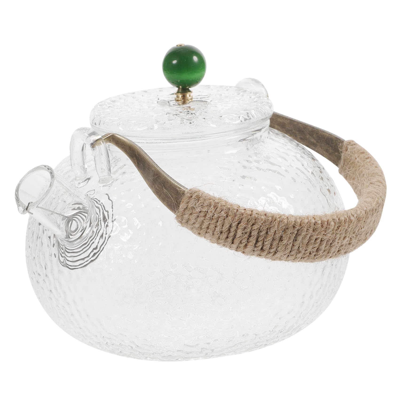 SOLUSTRE Hammered Teapot Vintage Teapot Glass Tea Kettles Glass Coffee Pot Glass Pots Retro Chinese Teapot Boiling Tea Pot Glass Pots for Cooking on Countertop Glass Teapot Countertop Glass