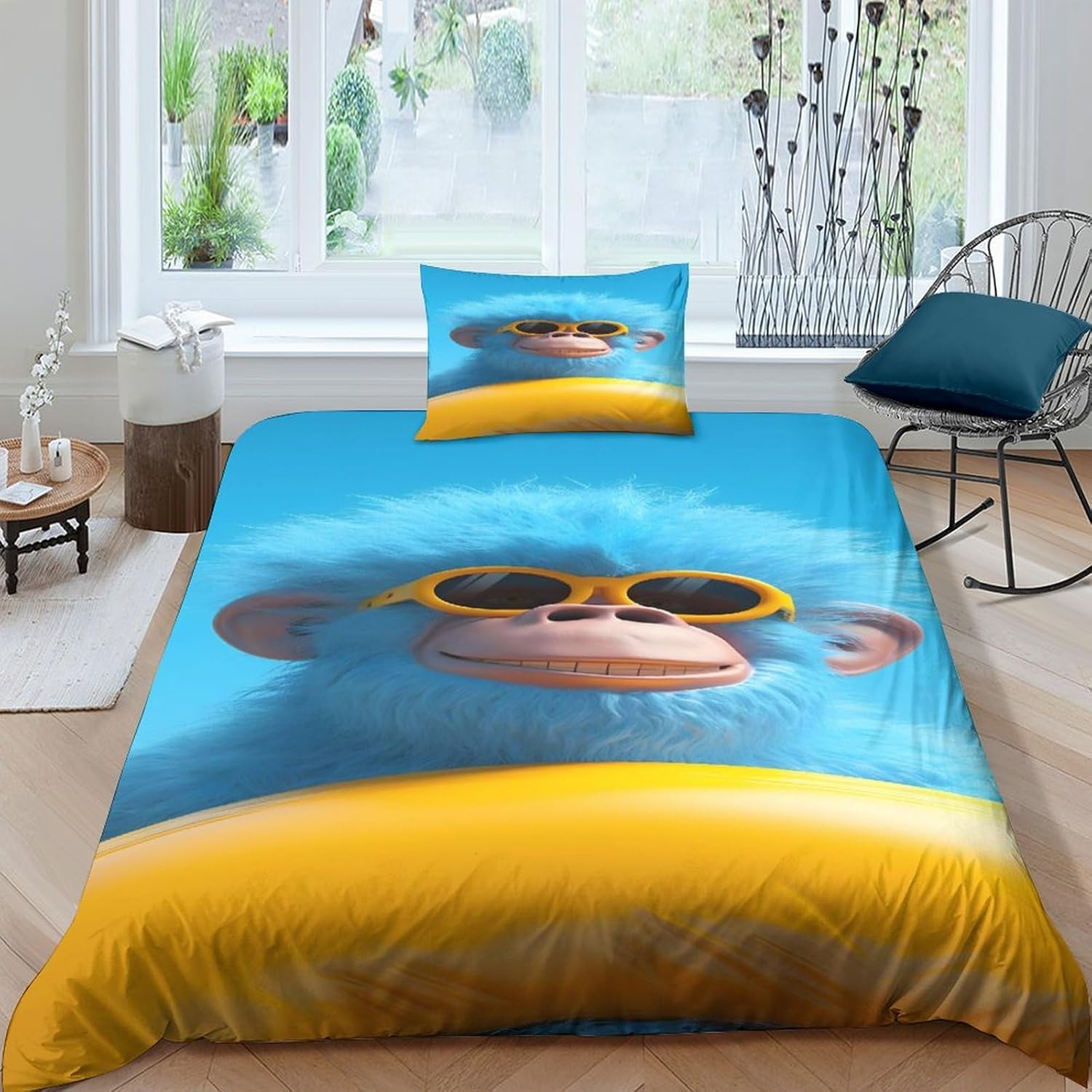 BYTUGI Wildlife for Children, Girls, Boys, Duvet Cover Set, 3D Printed