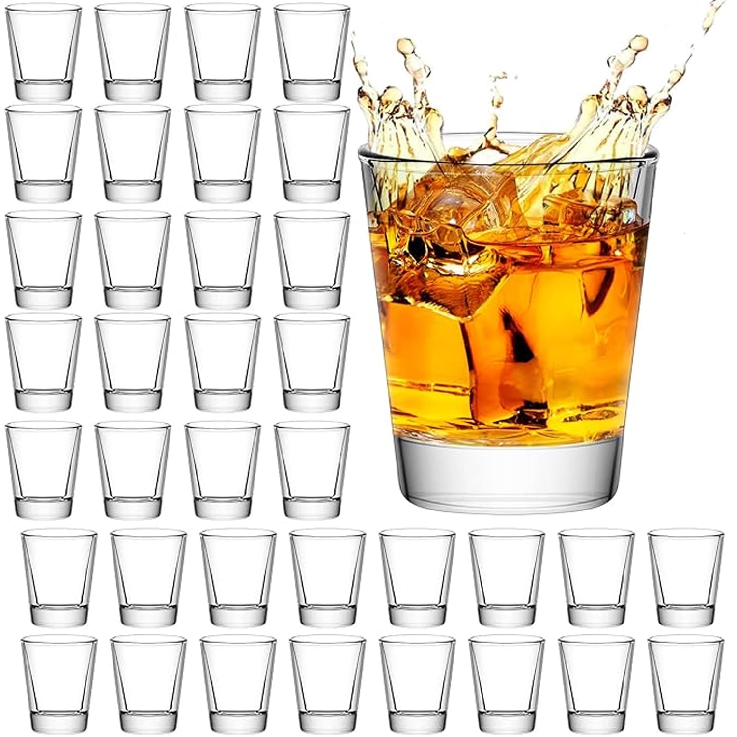 Amazon | ショットグラス36個- 50 ml ショット グラス クリアグラス