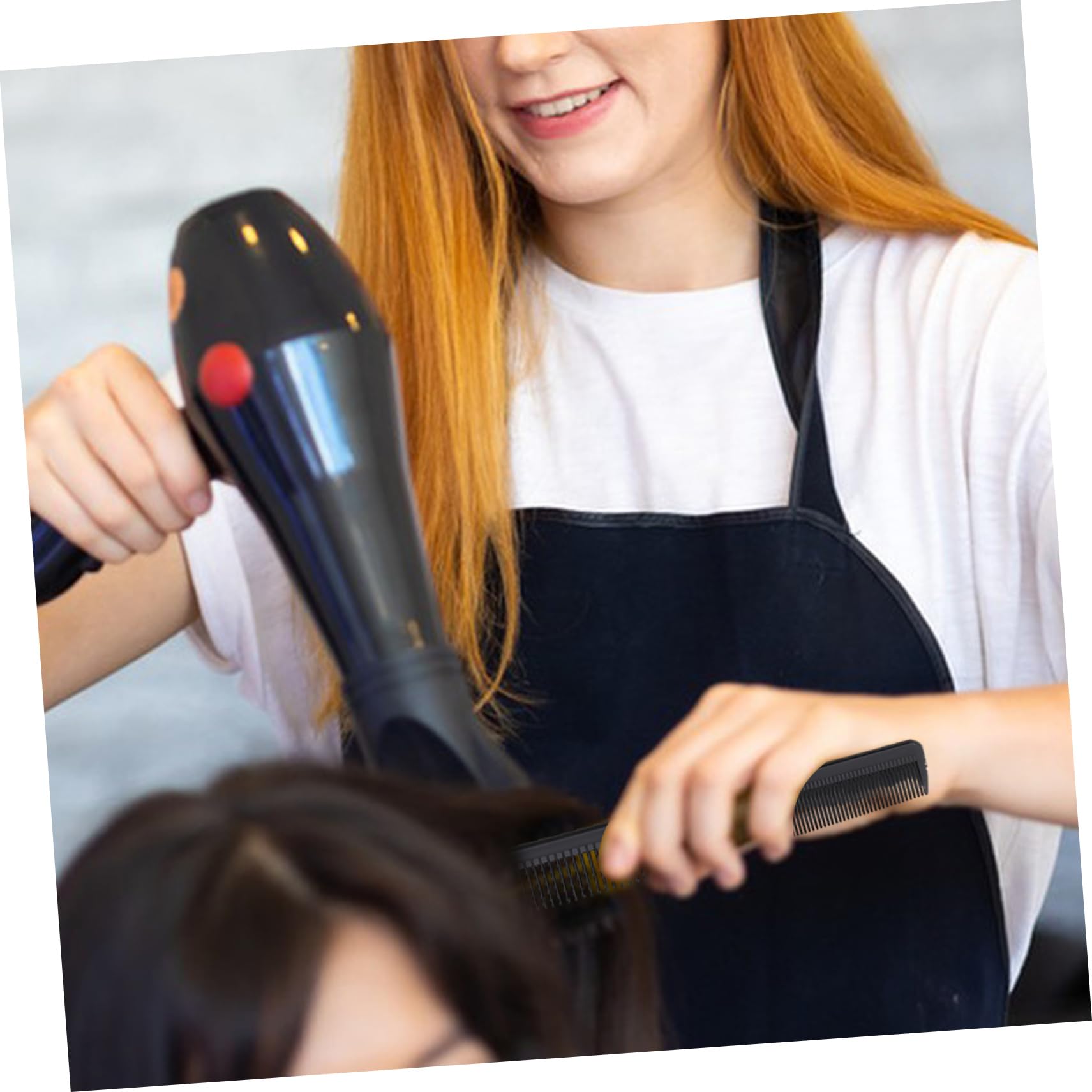 SHERCHPRY Tijeras para Peluquería Profesional en Acero Inoxidable Negro, Set de 1 para Crear Flequillo Natural Enredos, Ideales para Estilistas y Uso en Casa