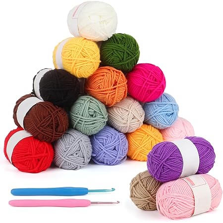Lot De 5 Pelotes Laine à Crochet Coopay - 225 G (5x45g) - Coton Et Fibre De Lait - Doux - Pour Débutants - Vert