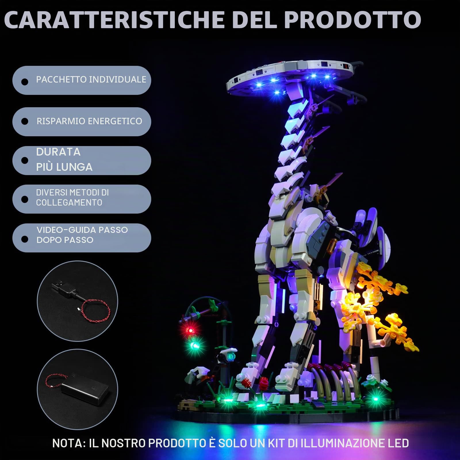 BrickBling Illuminazione a LED per Lego 76989 Horizon Forbidden West Tallneck (luce), set di luci creativi per gioco